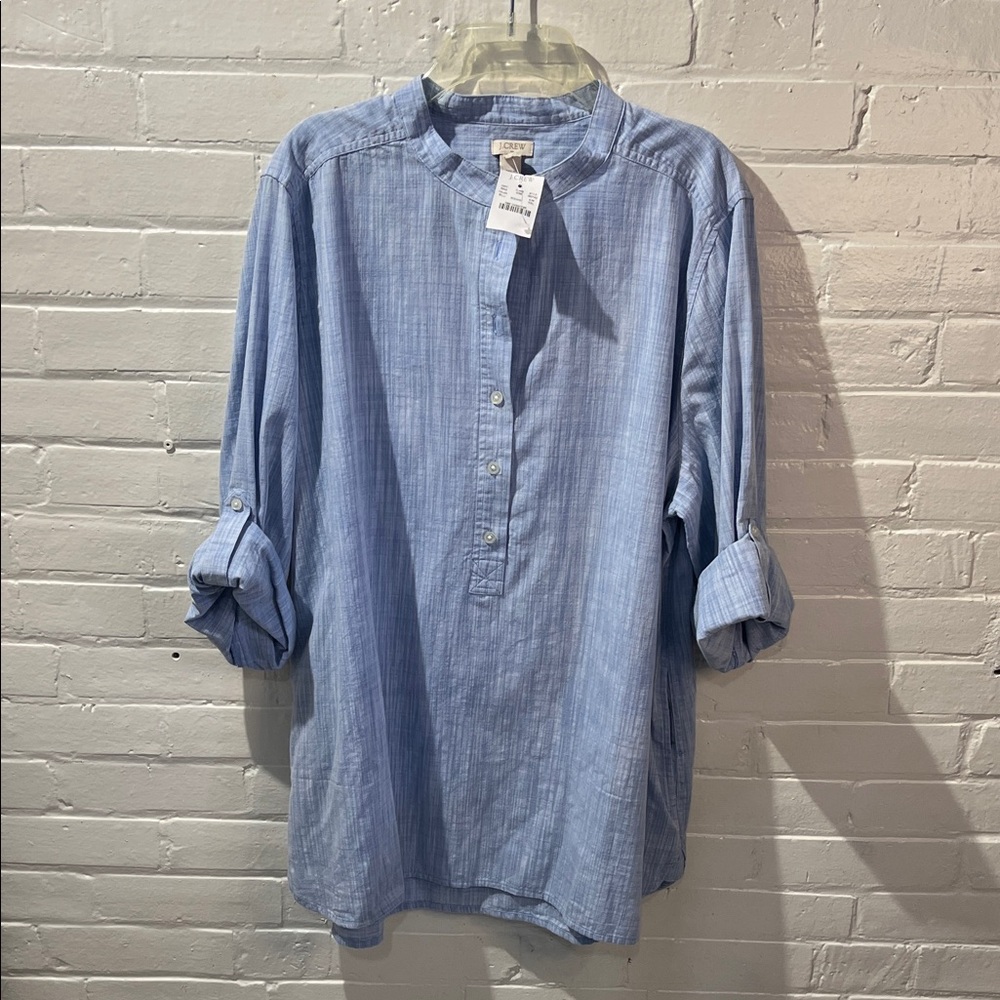 J. Crew Sky Blue Tunic Top NWT